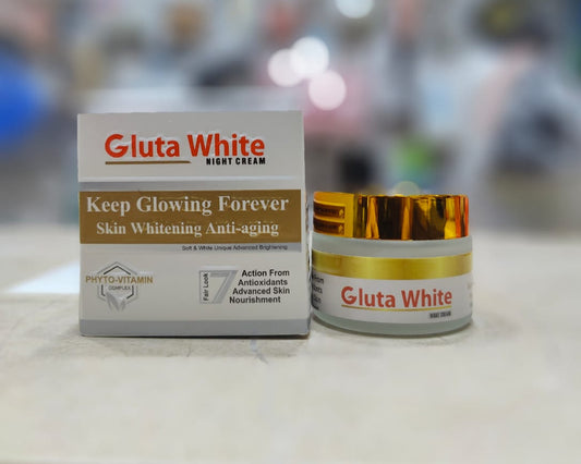 "Gluta White Extreme – Powerful Brightening & Anti-Aging Night Cream"
